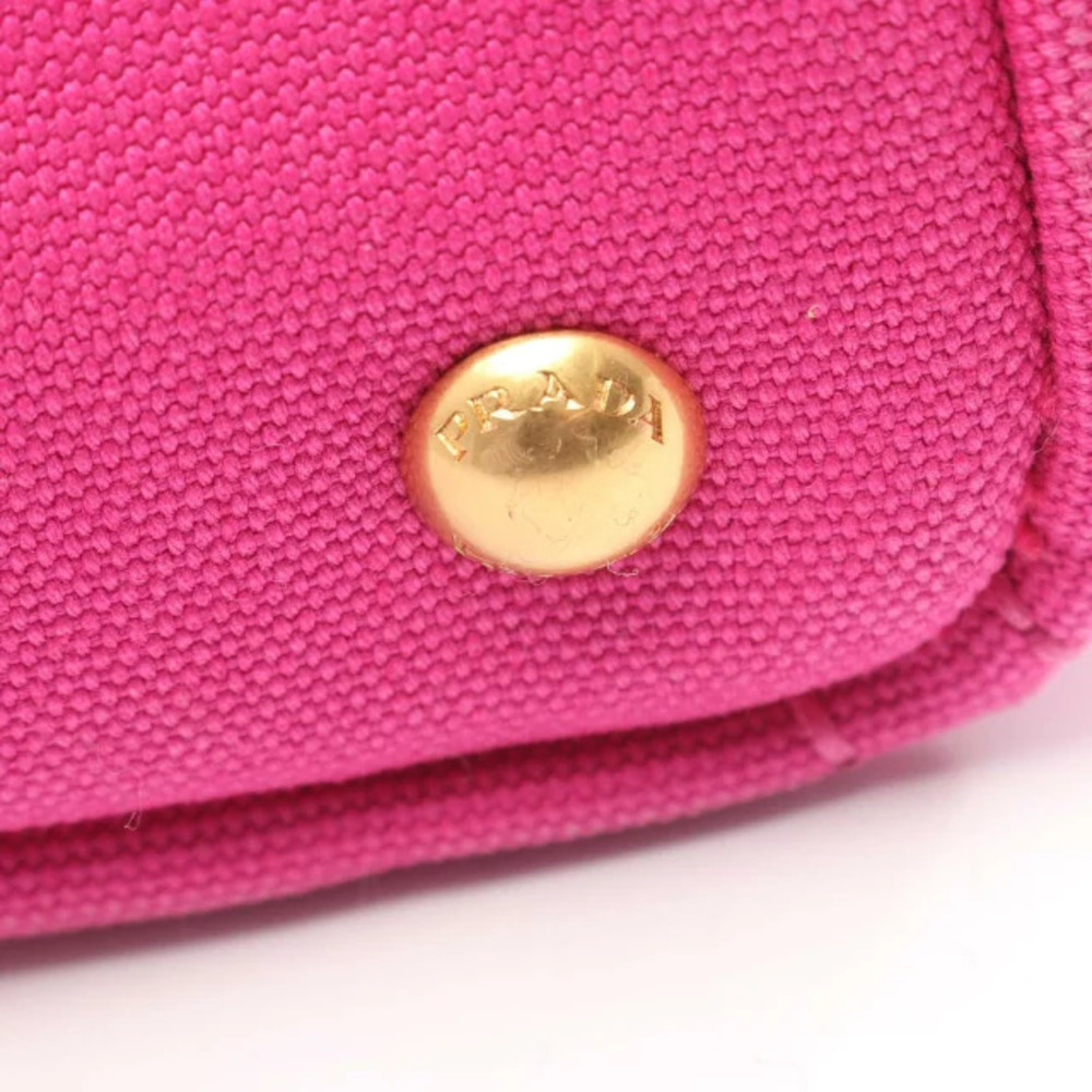 Prada Canapa pink handbag canvas 2way - Picture 8 of 8